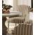 Euro Rustic Fabric/Wood Dining Arm Chair