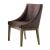 Anna Claire Transitional Fabric/Wood Curved Dining Chair