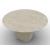 Twins W55.1-inch Ceramic/Metal Customizable Round Dining Table