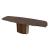 Yoroi Metal/Ceramic/Veneer Rectangular Extendable Dining Table w/Rounded Corners