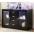 Luminar Wood LED Server w/2 Glass Doors & 4 Drawers