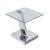 Houston Modern Glass End Table