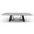 Sunshine W118.1-inch Ceramic/Metal Customizable Elliptical Dining Table