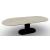 Cameo W98.4-inch Ceramic/Metal/Wood Customizable Oval Dining Table