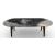 Abrey W98.4-inch Ceramic/Wood Customizable Oval Dining Table