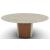 Yoroi W62.9-inch Ceramic/Metal/Wood Customizable Round Dining Table