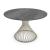 Vortex W47.2-inch Ceramic/Metal Customizable Round Dining Table