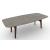 Abrey W98.4-inch Ceramic/Wood Customizable Elliptical Dining Table