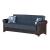 Hudson Fabric/Leatherette Storage Sleeper Living Room Set