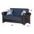 Hudson Fabric/Leatherette Storage Sleeper Living Room Set