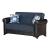 Hudson Fabric/Leatherette Storage Sleeper Living Room Set