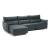 Stupore Fabric/Leather L-Shape Sectional Sofa w/ Chaise & Recliner