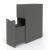 Boxi Office Lockable Storage Tower w/Sliding Doors Top Bookcase, Right Hand