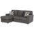 Cascilla Polyester L-Shaped Sectional Sofa w/Left Arm Chaise Facing