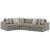 Avaliyah 4-Piece Polyester Curved Modular Sectional Sofa