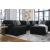 Midnight-Madness 4-Piece Polyester U-Shaped Sectional Sofa w/Left Arm Chaise Facing