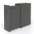 Boxi Office Lockable Storage Tower w/2 Shelves, 1 Metal Shelf & File Drawer, Right Hand