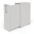 Boxi Office Lockable Storage Tower w/1 Shelf, 2 Metal Shelves & 2 Small Drawers