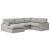 Sophie 4-Piece Polyester U-Shaped Modular Sectional Sofa w/Left Arm Chaise Facing