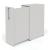 Boxi Office Lockable Storage Tower w/1 Shelf, 2 Metal Shelves, 2 Small Drawers & USB Port