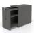 Boxi Office Lockable Storage Tower w/2 Shelves & Pencil Tray