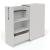 Boxi Office Lockable Storage Tower w/2 Shelves, 1 Metal Shelf & File Drawer