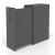 Boxi Office Lockable Storage Tower w/1 Shelf, 2 Metal Shelves, 2 Small Drawers & USB Port