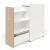 Boxi Office Lockable Storage Tower w/2 Shelves, 1 Metal Shelf & File Drawer