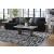 Midnight-Madness 2-Piece Polyester L-Shaped Sectional Sofa w/Left Arm Chaise Facing