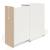 Boxi Office Lockable Storage Tower w/1 Shelf, 2 Metal Shelves, 2 Small Drawers & USB Port