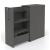 Boxi Office Lockable Storage Tower w/2 Shelves, 1 Metal Shelf & File Drawer, Left Hand