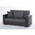 Sidney Fabric/PU Storage Sleeper Loveseat