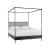 Kent Fabric/Metal Canopy Bed, King Size