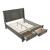 Jackson Wood Veneer King Size Bed with Storage Drawers