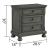Jackson 3-Drawer Wood Veneer Nightstand