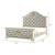 Jasmine Bed with Faux Leather Upholstery & LED Lighting