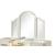 Jasmine 5-Drawer Wood Veneer Vanity Set with LED Lighting
