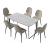 Jax Carrera Style Porcelain Top Dining Set with Metal Legs