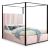 Jax Velvet King Size Canopy Bed