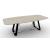 Sunshine W98.4-inch Ceramic/Metal Customizable Elliptical Dining Table