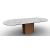 Yoroi W98.4-inch Ceramic/Metal/Wood Customizable Oval Dining Table