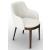 Adel Fabric/Wood Customizable Dining Armchair w/Wooden Base
