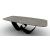 Breeze W98.4-inch Ceramic/Metal Customizable Elliptical Dining Table