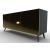 Universal Ceramic/Wood/Glass Customizable Sideboard w/3 Doors & Metal Legs