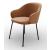 Holly Fab Fabric/Metal Customizable Dining Armchair