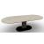 Cameo W98.4-inch Ceramic/Metal/Wood Customizable Oval Dining Table