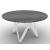 Cartesio W62.9-inch Ceramic/Metal/Wood Customizable Round Dining Table