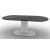 Cameo W78.7-inch Ceramic/Metal/Wood Customizable Oval Dining Table