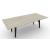 Abrey W98.4-inch Ceramic/Wood Customizable Rectangular Dining Table
