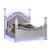Valentina Poster Bed with Faux Leather Upholstered Headboard & LED Lighting